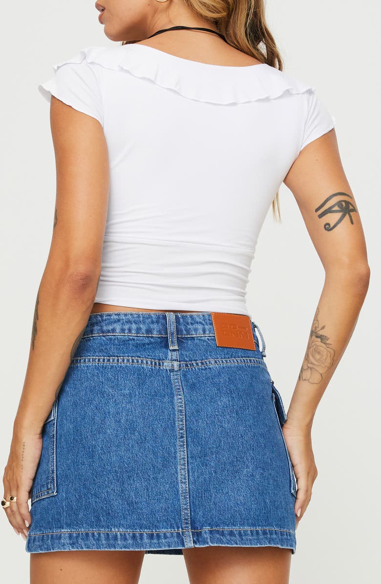 Princess Polly Say Nothing Ruffle Top, Alternate, color, White