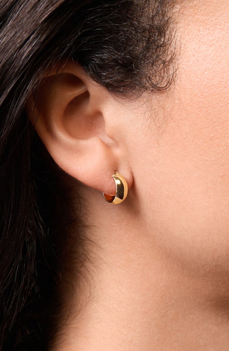 Bony Levy 14K Gold Wide Huggie Hoop Earrings, Alternate, color, 14Ky