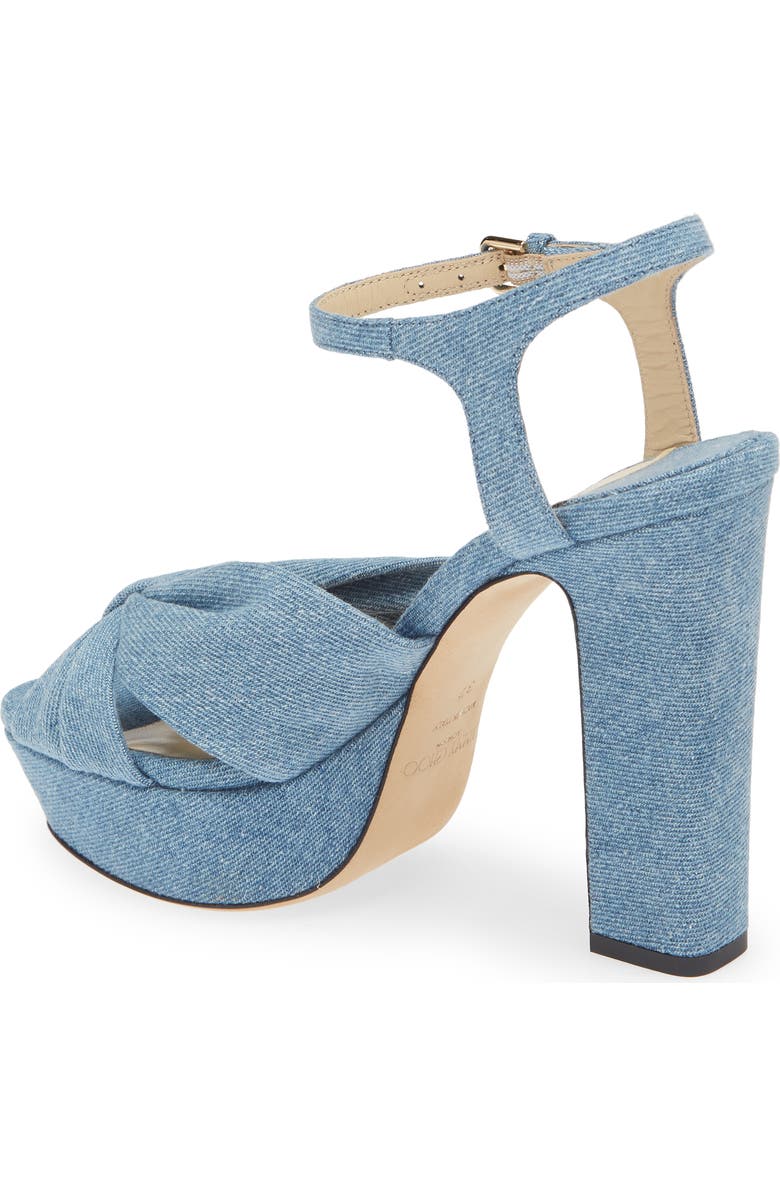 Jimmy Choo Heloise Denim Platform Sandal, Alternate, color,