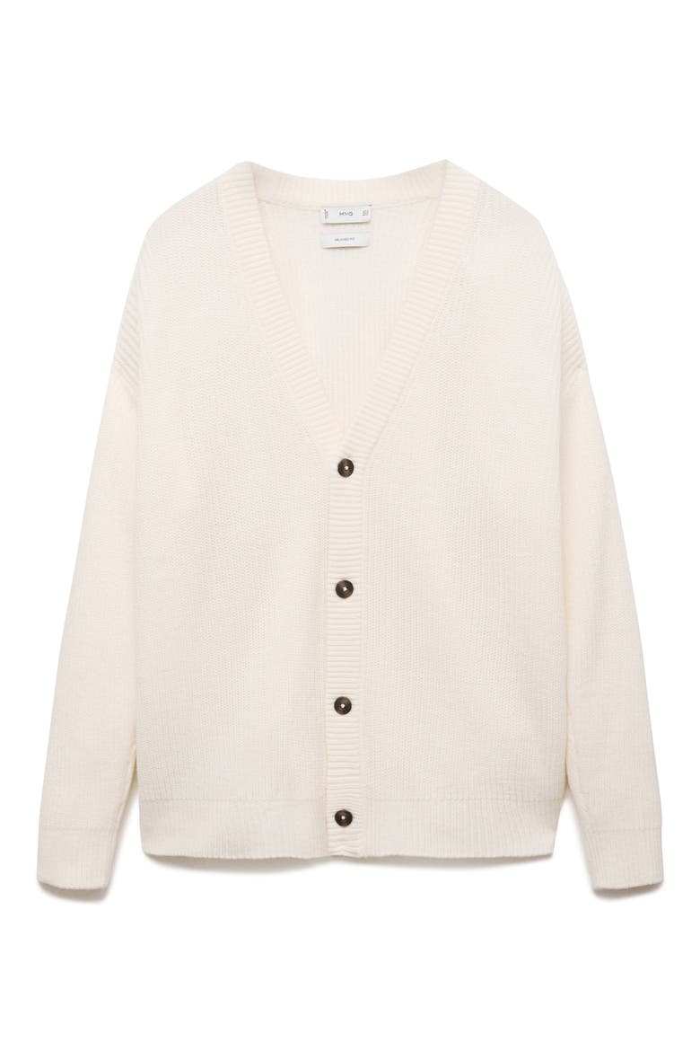 Relaxed Fit Chunky Knit Cardigan, Alternate, color, OFF WHITE