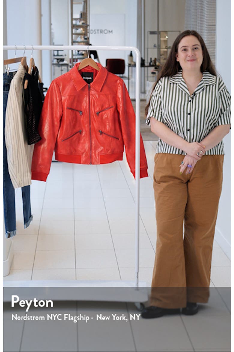 Retro Faux Leather Biker Jacket video