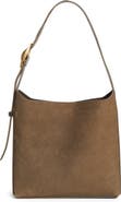 Reiss Greta Suede & Leather Shoulder Bag