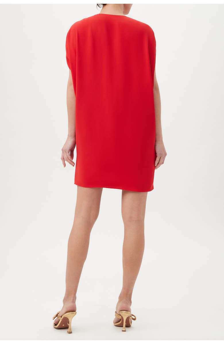 Trina Turk Kanpeki V-Neck Shift Dress, Alternate, color, Reina Red