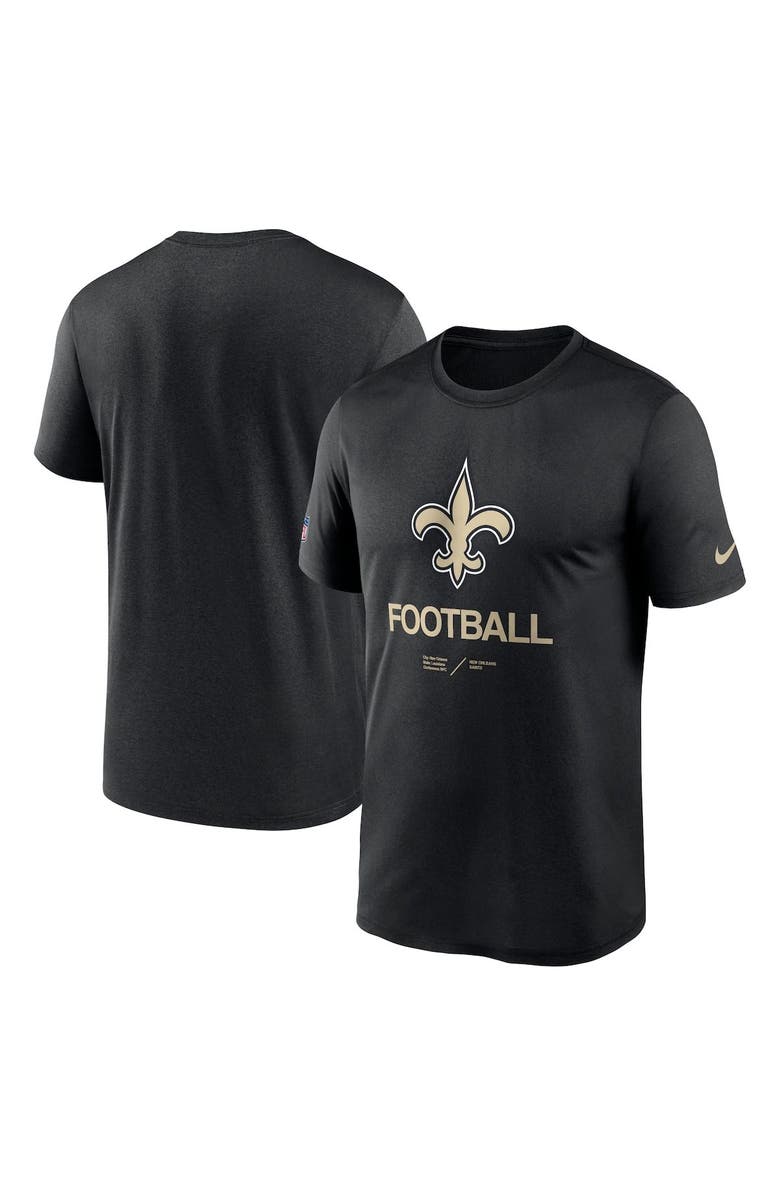 Nike Men's Nike Black New Orleans Saints Sideline Infograph Performance T-Shirt, Main, color,