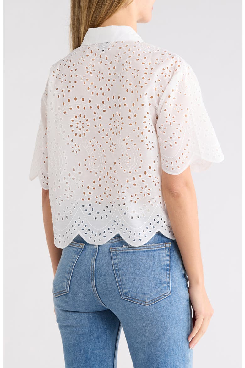Crop Eyelet Top, Alternate, color, WHITE