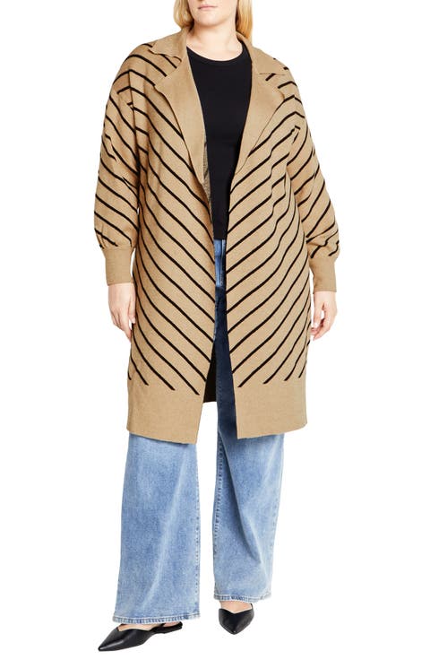 Elsie Stripe Cardigan (Plus)