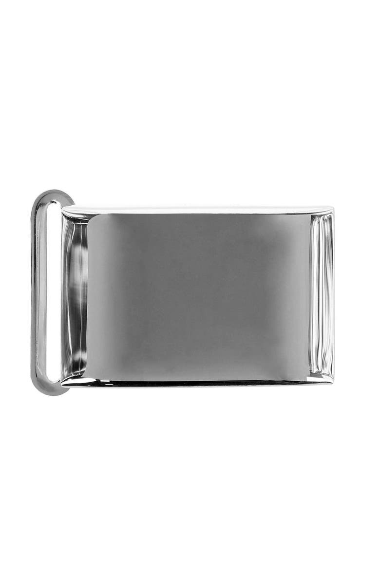 Trafalgar 25mm Smooth Polished Finish Compression Belt Buckle, Main, color, Polish Silver