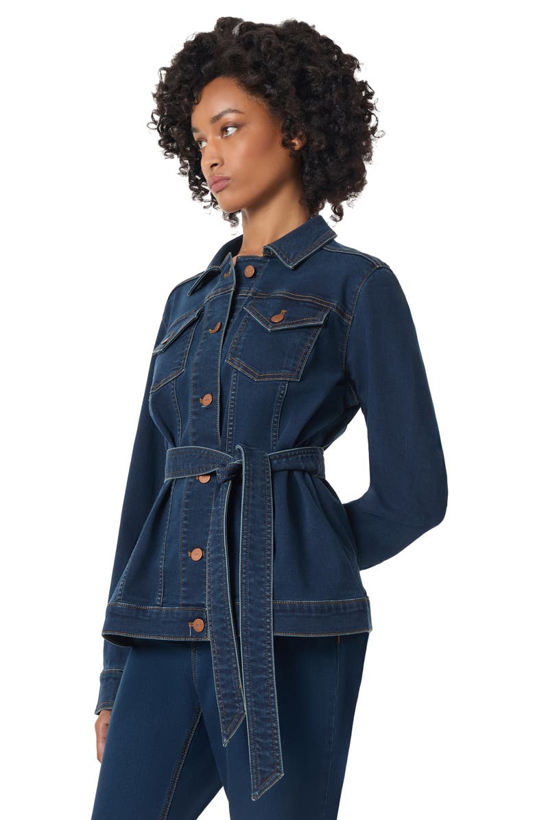 Jones New York Belted Denim Knit Trucker Jacket, Alternate, color,