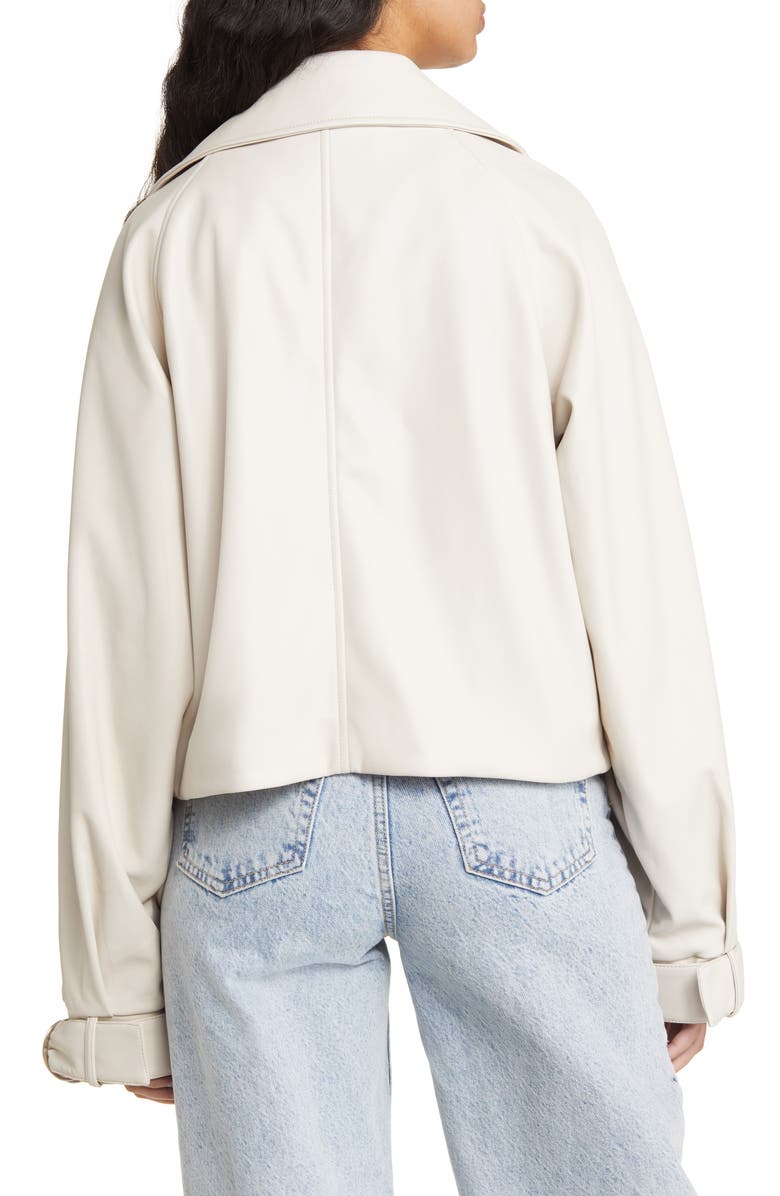 ASOS DESIGN Faux Leather Jacket, Alternate, color, 