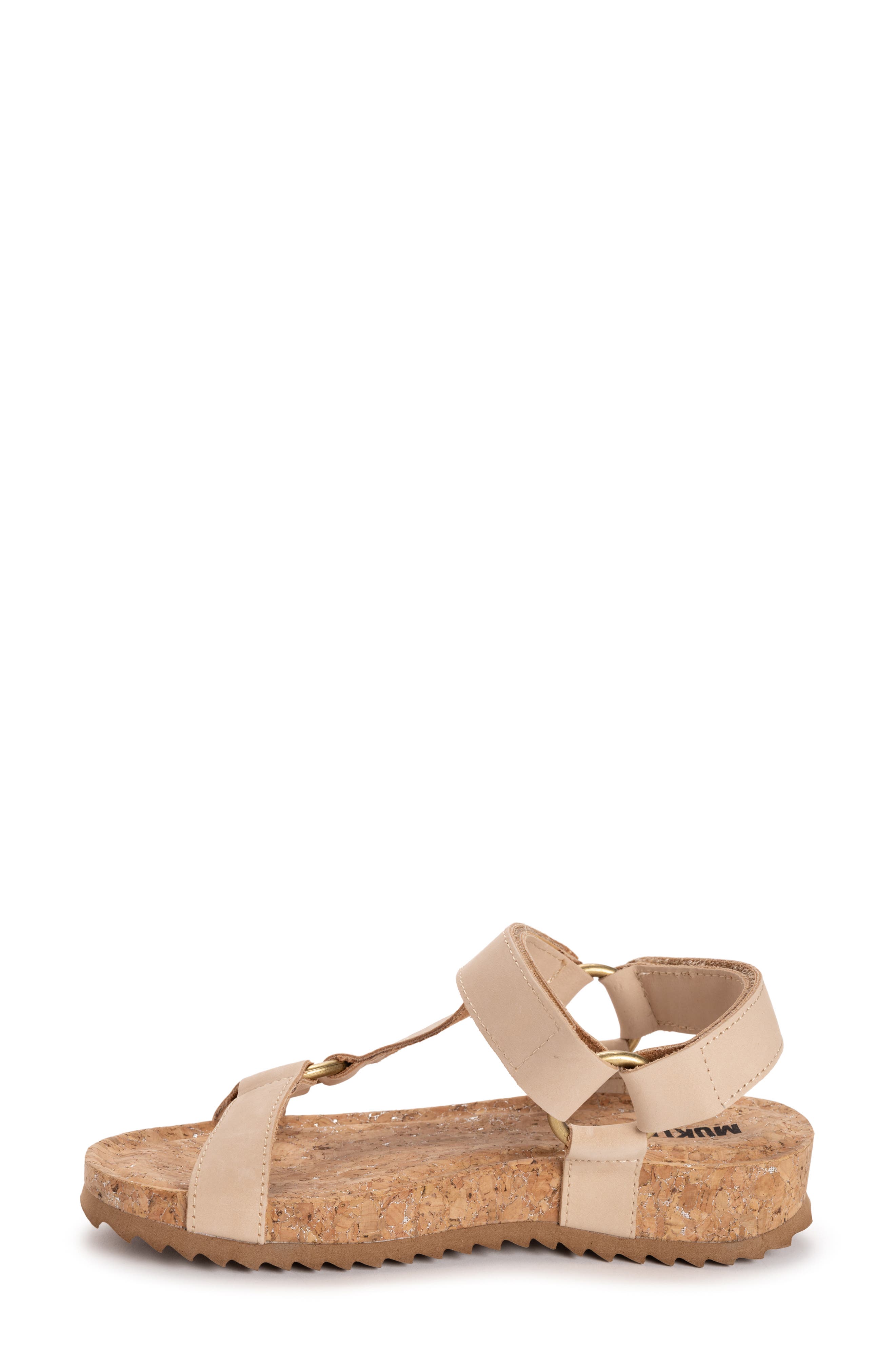 MUK LUKS Piper Platform Wedge Sandal, Alternate, color, Khaki/ Stone