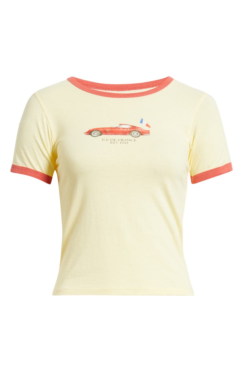 GOLDEN HOUR French Car Ringer Graphic T-Shirt, Alternate, color, Pastel Yellow