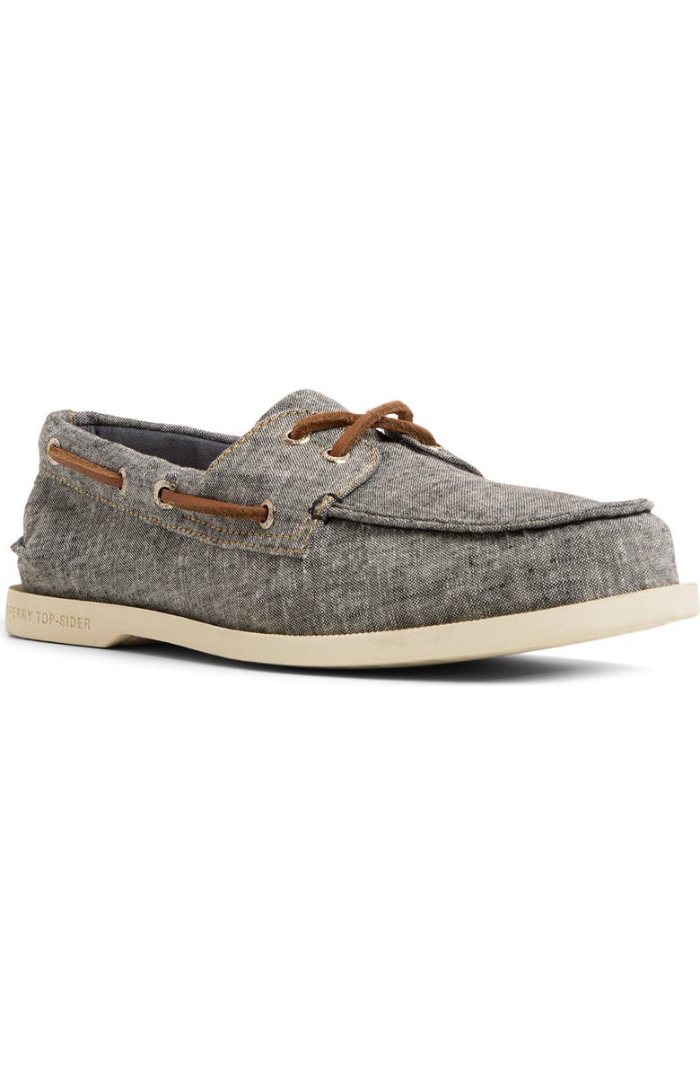 Sperry Authentic Original<sup>™</sup> 2-Eye Lite Boat Shoe, Main, color, Black
