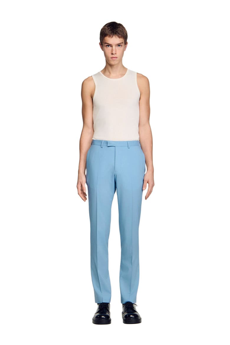 Wool Suit Trousers, Alternate, color, Sky blue