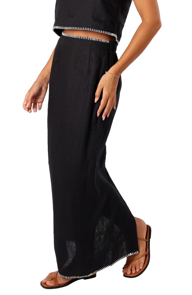 Petal & Pup Odette Linen Midi Skirt, Alternate, color,