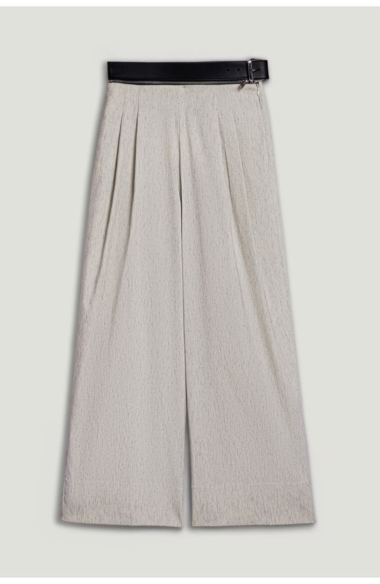 Nocturne Pleated Wide-Leg Pants, Alternate, color, Ivory