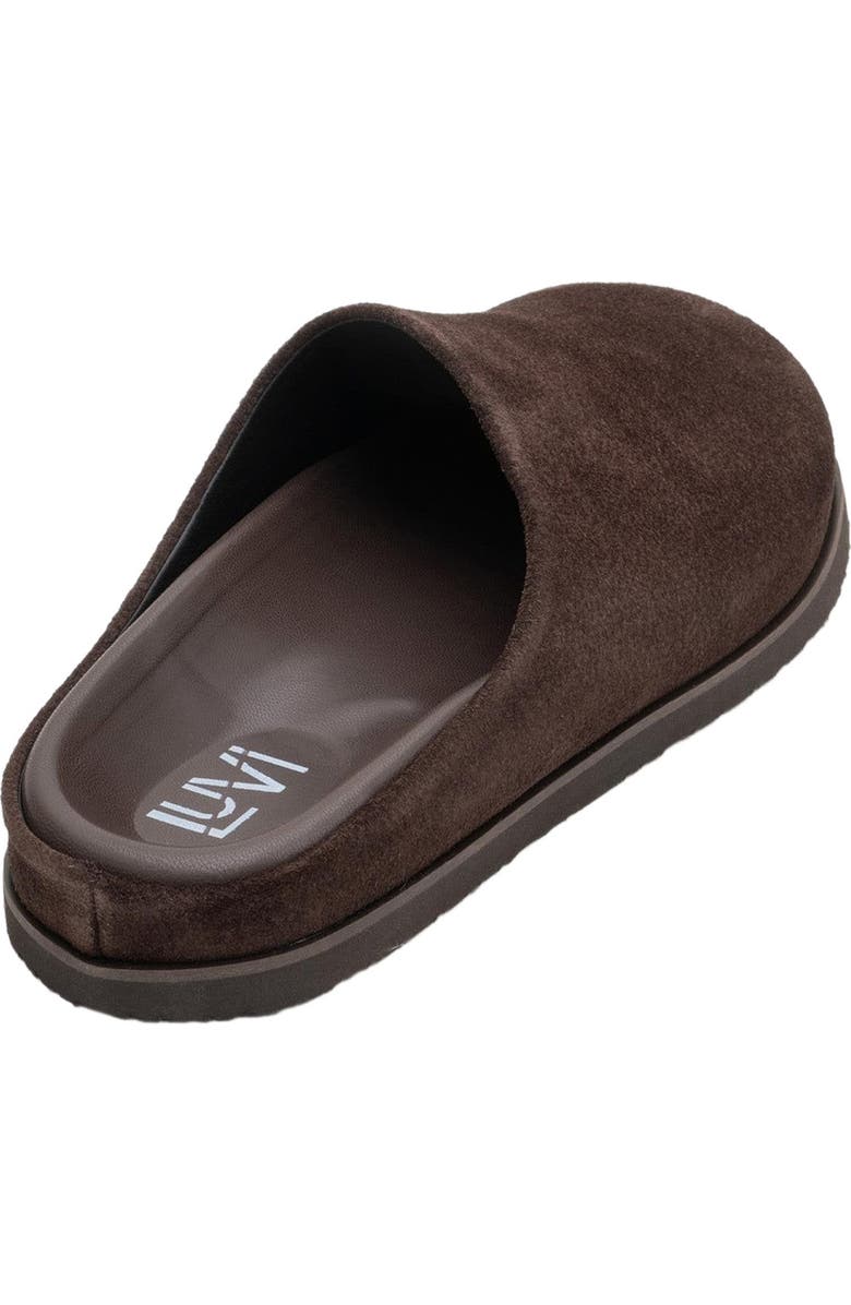 Forever & Always Shoes Space Suede Leather Slide Sandal, Alternate, color, Brown Leather