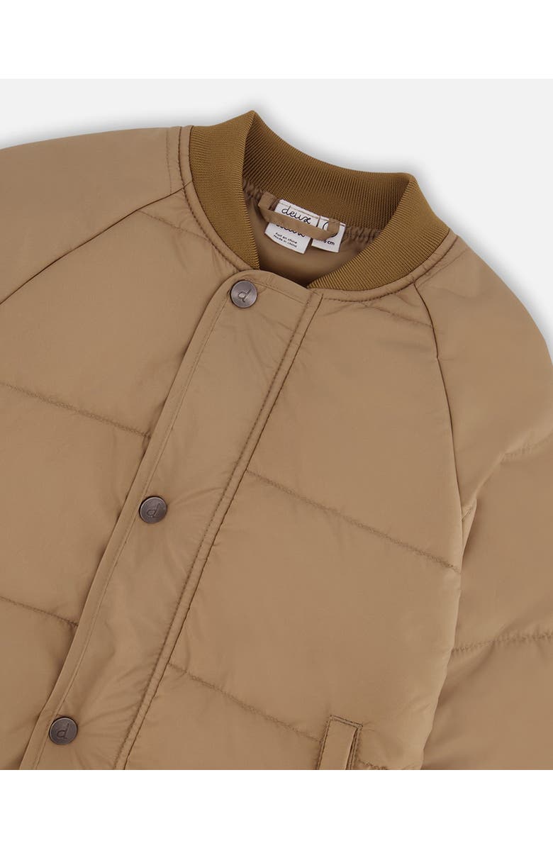 Deux par Deux Little Girl's Quilted Jacket Taupe, Alternate, color, 