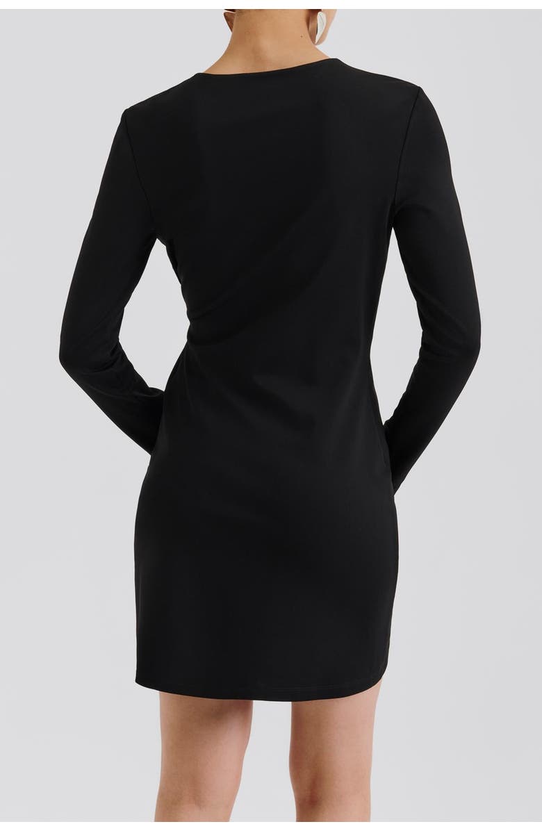 Malina Mailey Jersey Embellished Mini Dress, Alternate, color, Black