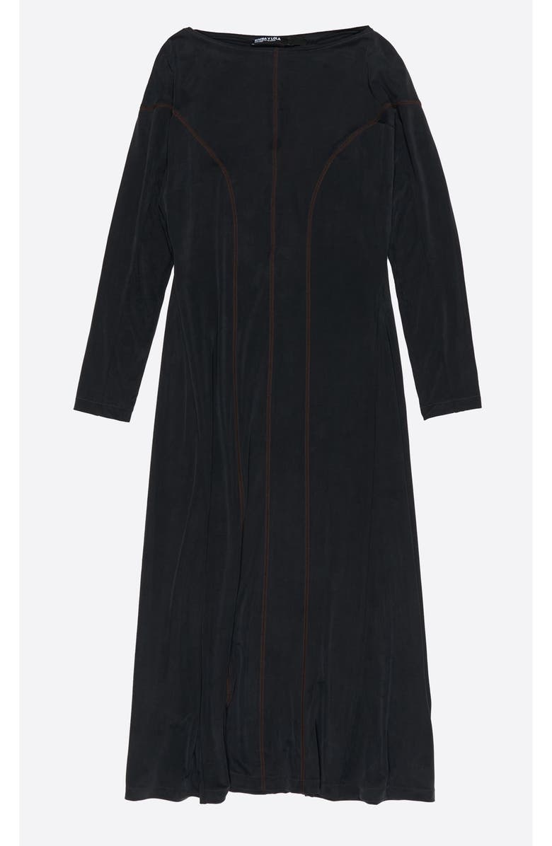 Bimba y Lola Cupro A-Line Dress, Alternate, color, Washed Black