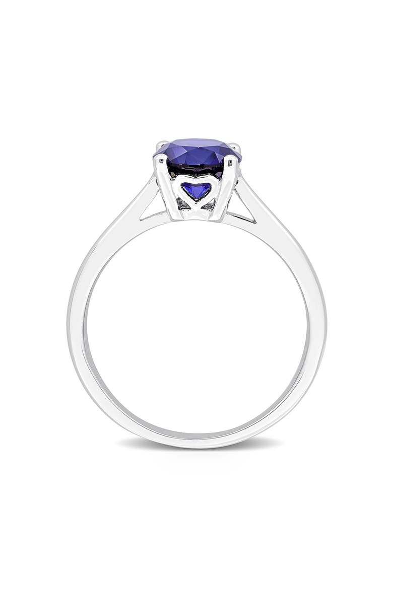 Lab Created Sapphire Solitaire Ring, Alternate, color, BLUE