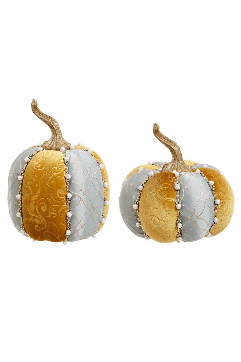 Pearl Pumpkin, Aqua/Tan, Set  of 2, Main, color, Baby Blue