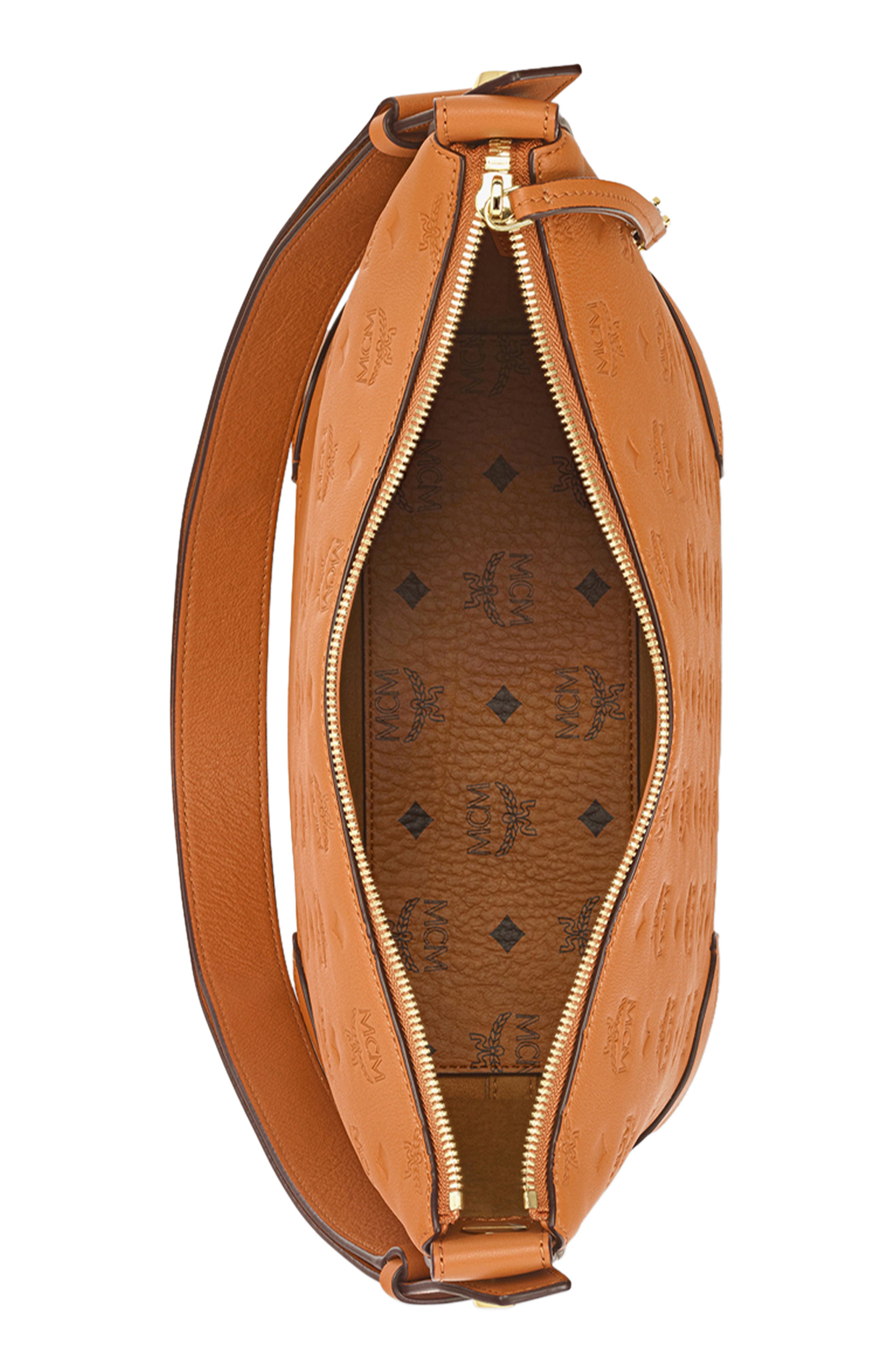 MCM Medium Klara Leather Hobo Bag, Alternate, color, 