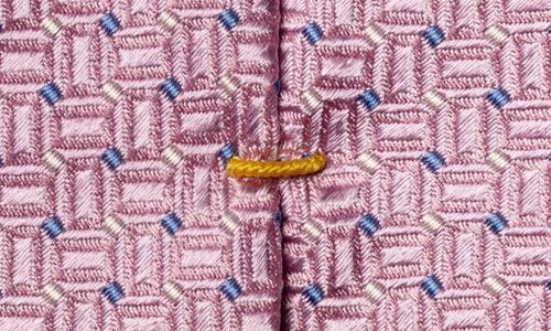 Eton Micro Geometric Silk Tie In Pink