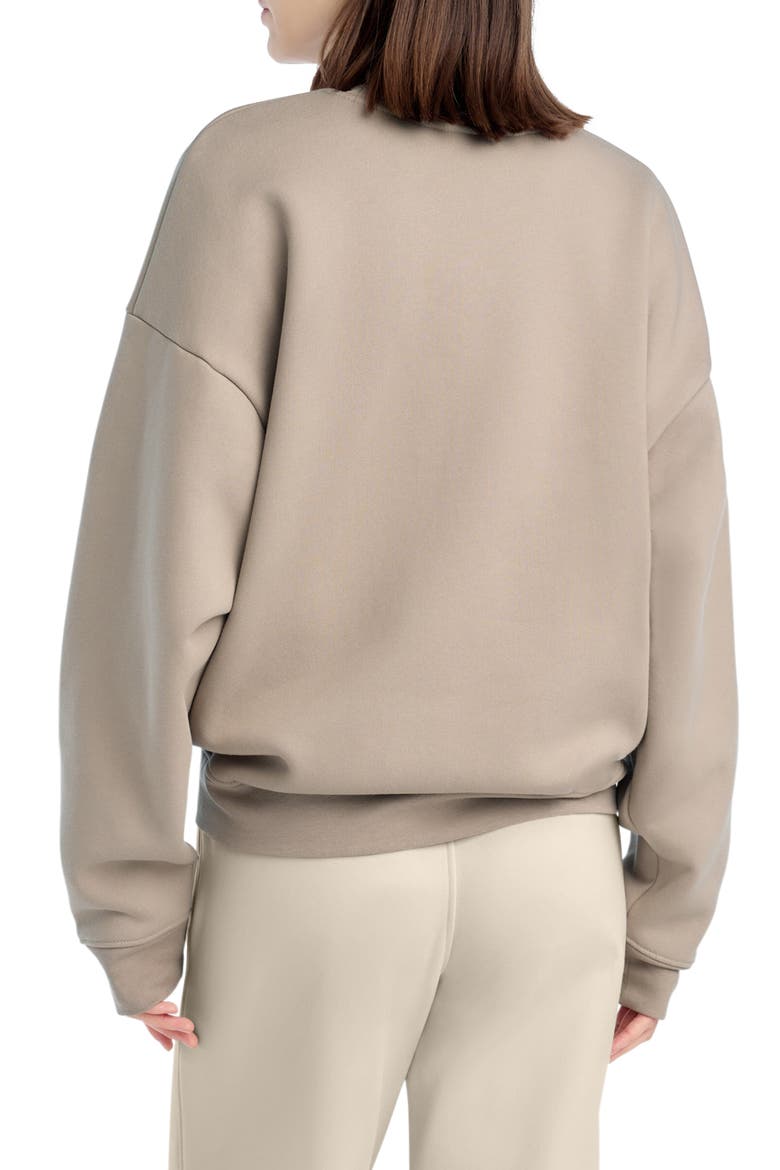 Collegiate Cotton Blend Sweatshirt, Alternate, color, SOFT TAUPE/GARDENI