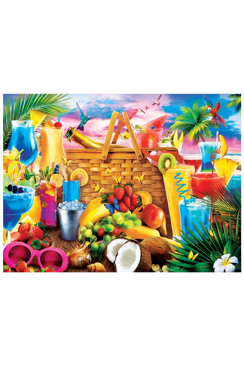 Picnic on the Beach 550 Piece Puzzle, Alternate, color, Multicolor