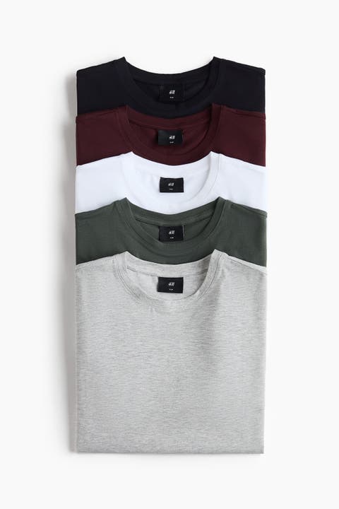 5-pack slim fit t-shirts