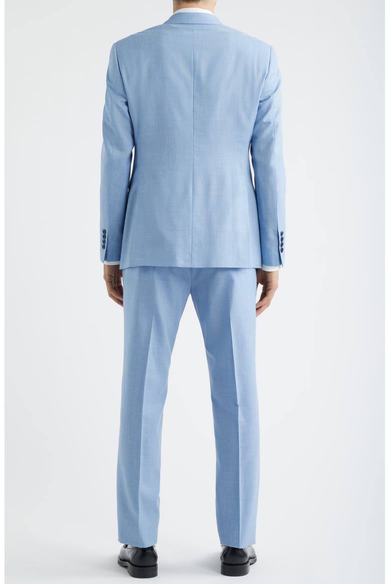 Light Blue Mélange Wool & Silk Blend Suit, Alternate, color, LIGHT BLUE