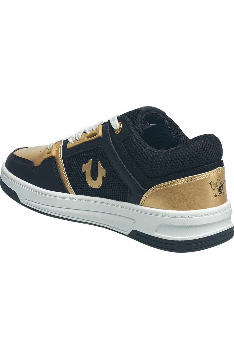 True Religion Boy's Trey Court Sneaker, Alternate, color, Black/Gold