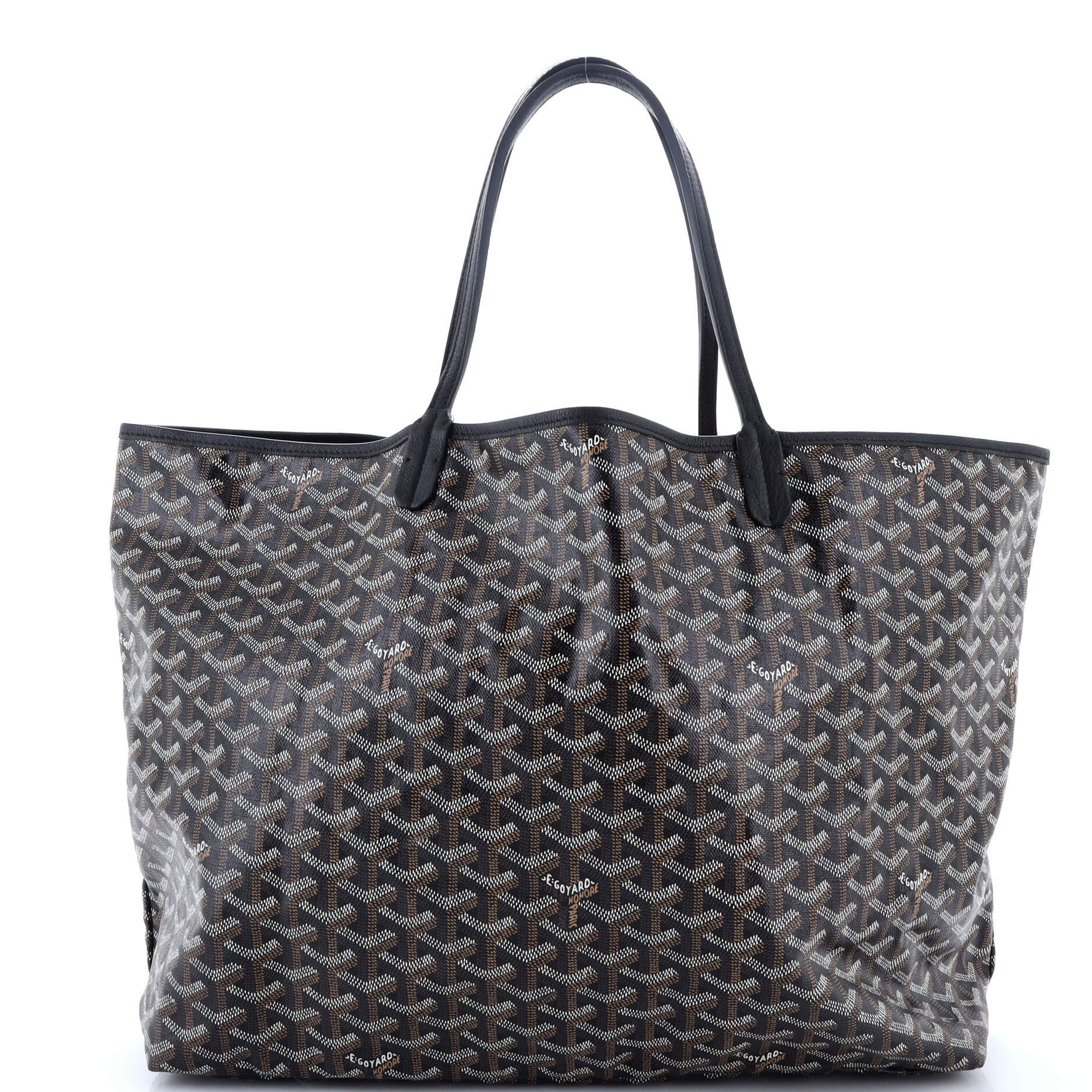 Pre-Owned Goyard Saint Louis Tote Coated Canvas GM, Alternate, color, Black