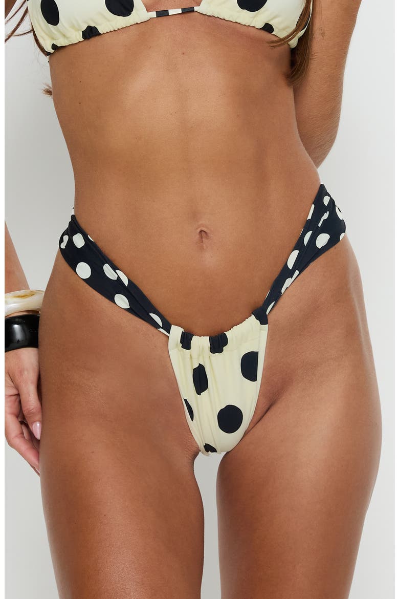 Jenner High Cut Bikini Bottoms, Main, color, CREAM / POLKA DOT