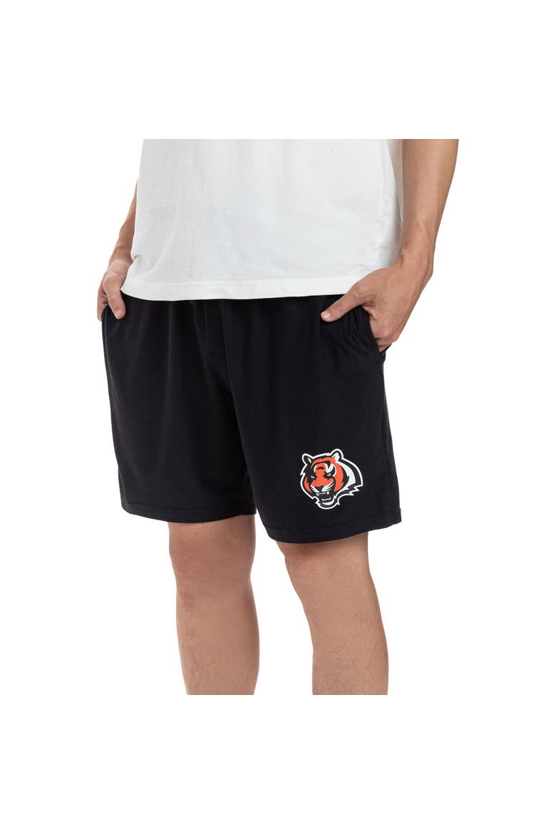 Men's Concepts Sport Black Cincinnati Bengals Gauge Jam Two-Pack Shorts Set, Main, color, Black