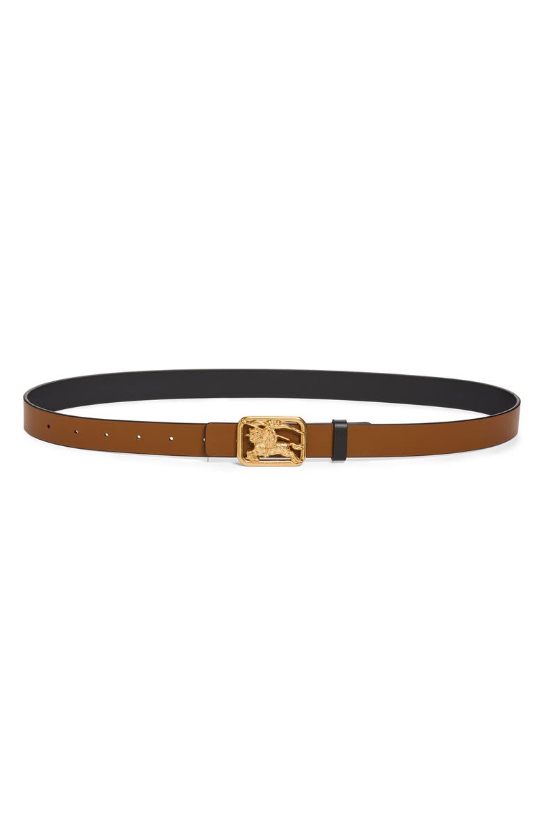 Burberry Rider Equestrian Knight Designer Reversible Leather Belt, Alternate, color, Black/ Hazel