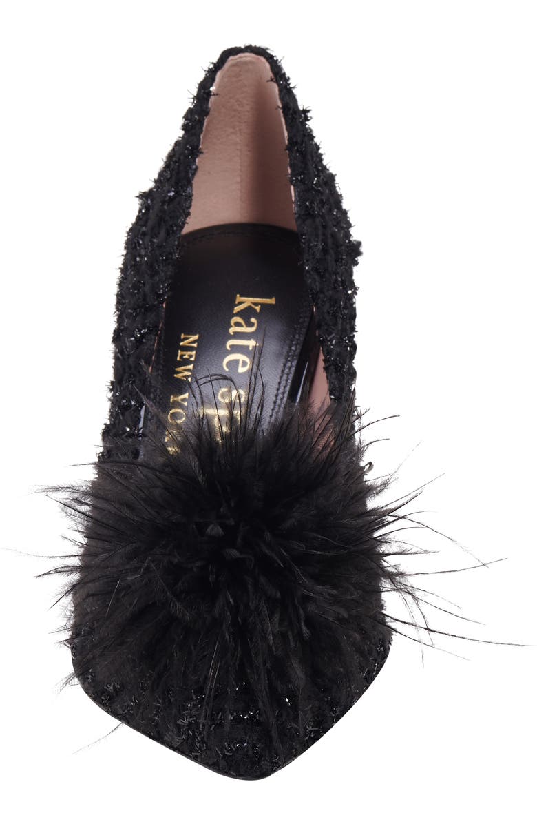 Kate Spade New York marabou pointed toe pump, Alternate, color,