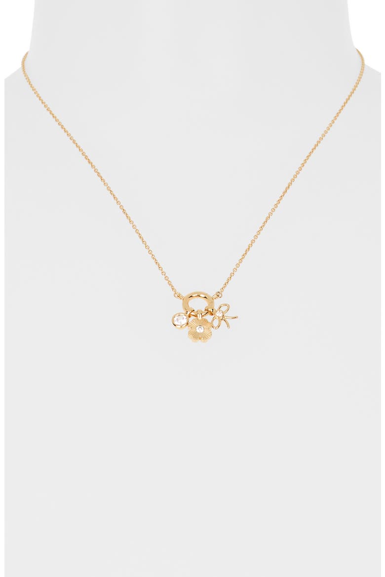 Demi Cluster Charm Necklace, Alternate, color, 14K GOLD