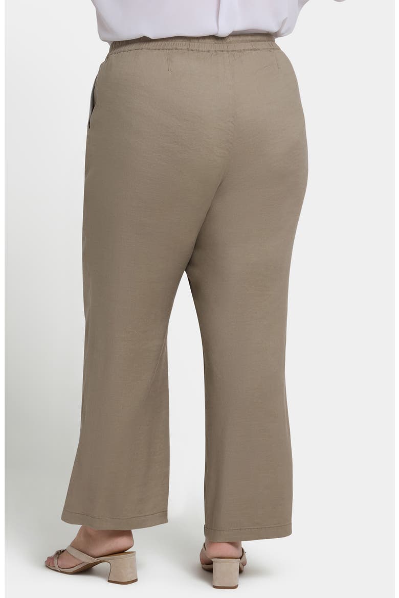 Drawstring Relaxed Fit Linen Blend Pants, Alternate, color, SADDLEWOOD