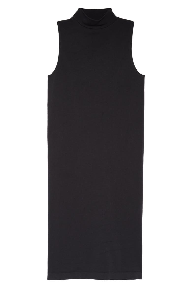 Sleeveless Mock Neck Dress, Alternate, color, BLACK