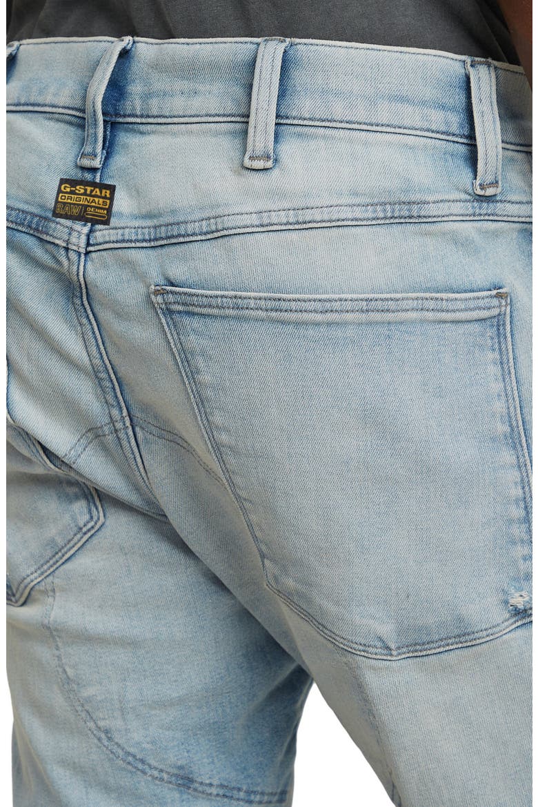 5620 3D Zip Knee Ripped Skinny Jeans, Alternate, color, VINTAGE SUMMER SKY RESTORED