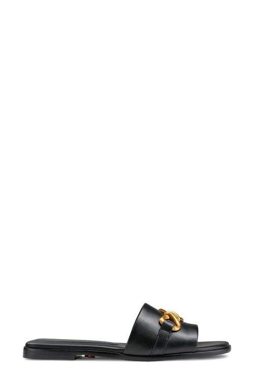 Donna Karan Haylen Hardware Slide Sandals In Black