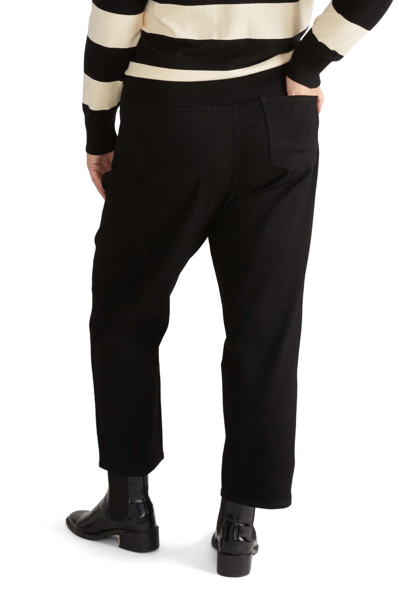 Donna Curve High Waist Straight Leg Jeans, Alternate, color, JET BLACK