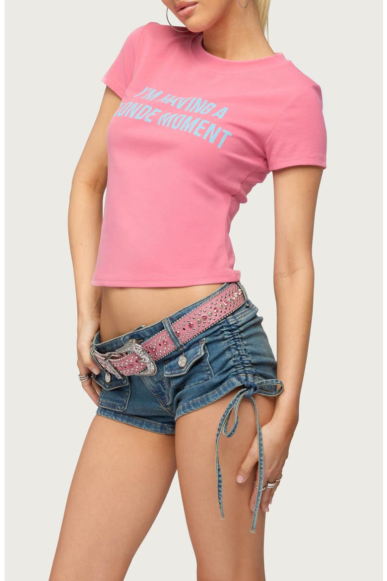 Blonde Moment Crop T-Shirt, Alternate, color, PINK