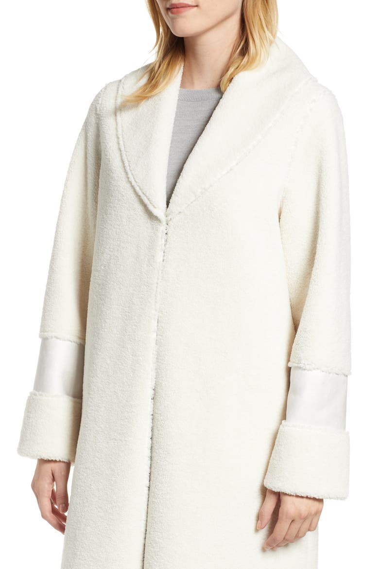 Faux Shearling Coat, Alternate, color, IVORY