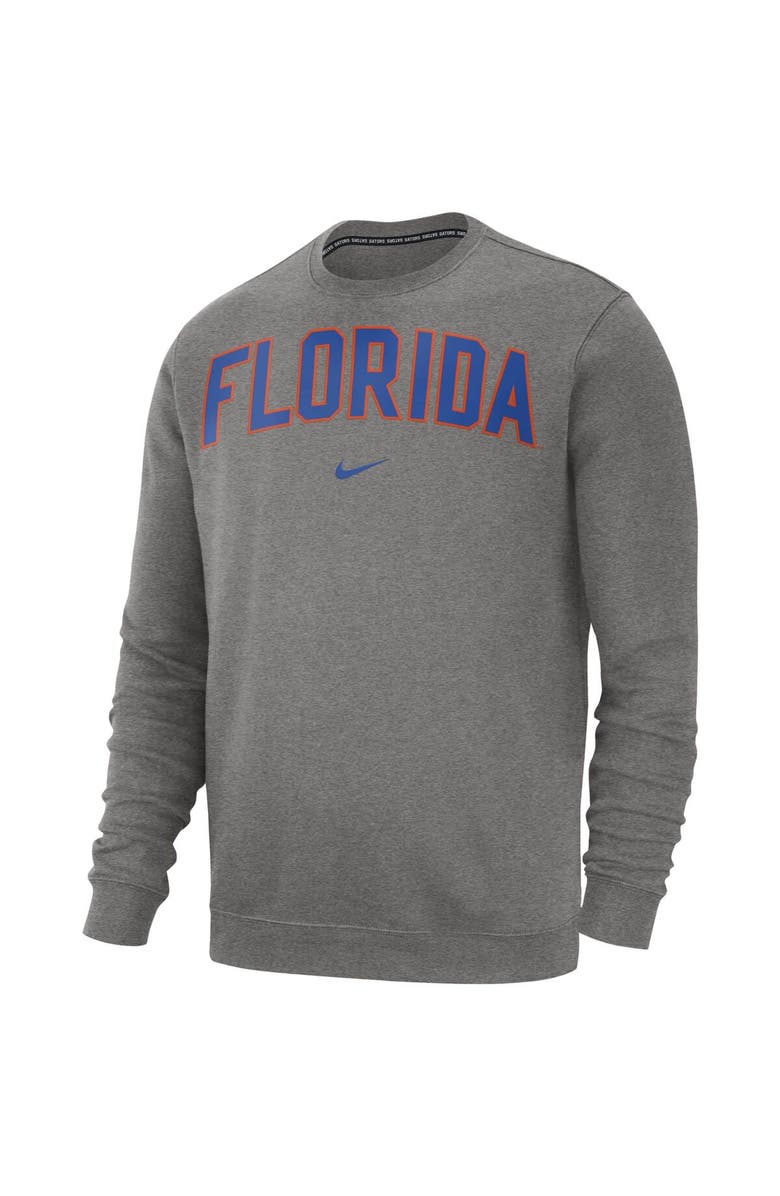 Nike Men's Nike Heather Gray Florida Gators Club Fleece Sweatshirt, Alternate, color, 