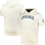 PROFILE Men's Profile Oatmeal Chicago White Sox Big & Tall Contrast Short Sleeve Pullover Hoodie