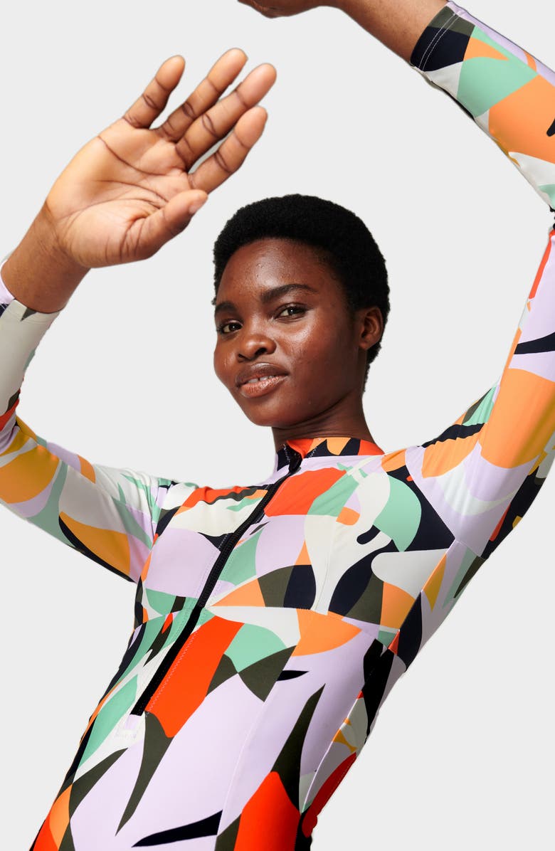 Sweaty Betty Tidal Long Sleeve One-Piece Swimsuit, Alternate, color,