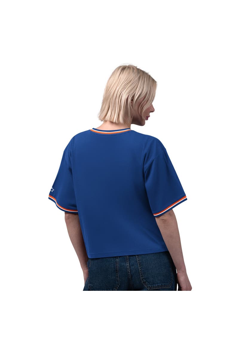 Women's Starter  Royal Denver Broncos Vintage Ace Cropped T-Shirt, Alternate, color, Royal