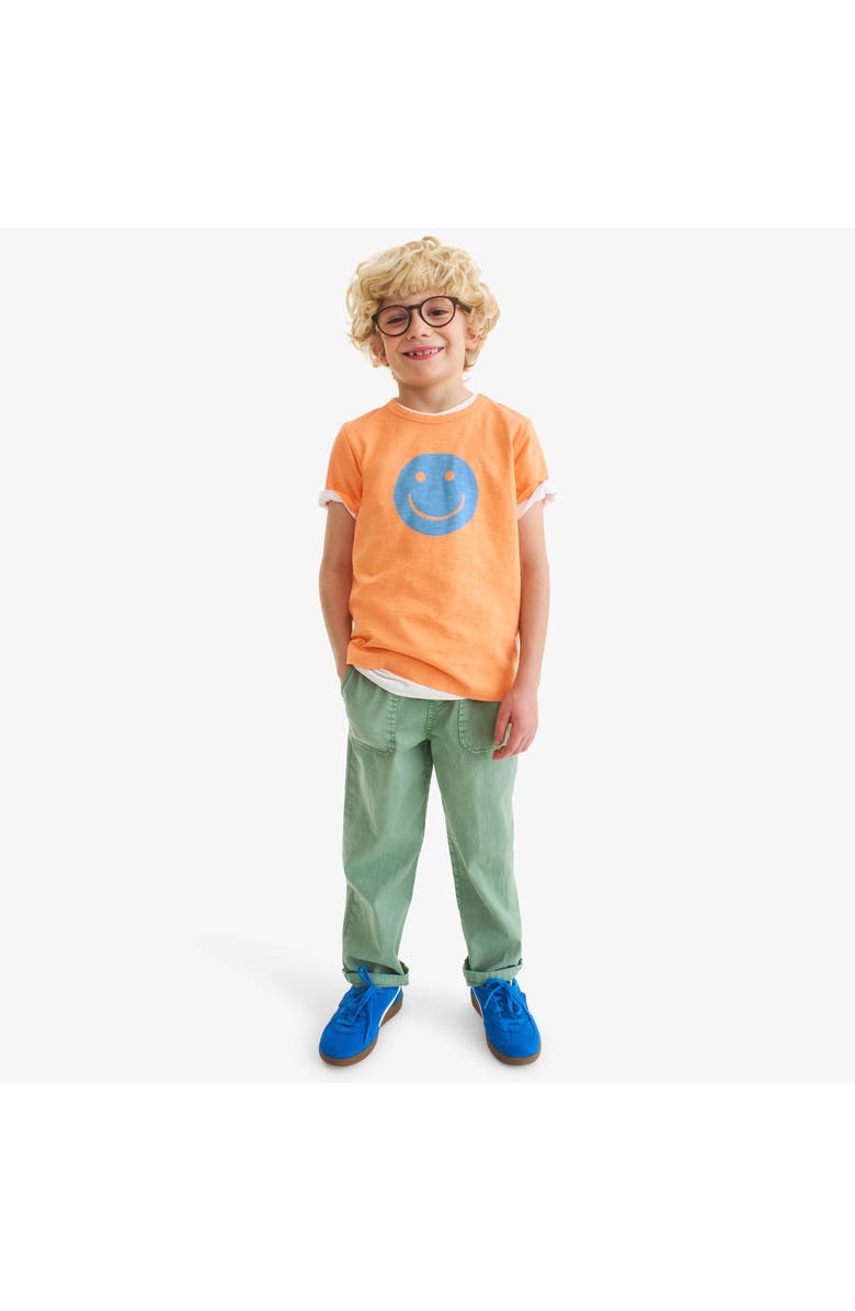 Primary Kids Happy Face Tee, Alternate, color, Goldfish Happy Face